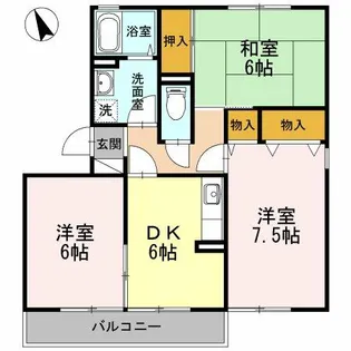 レ・ファミール・ド・ジョイ60 B棟【2階】の間取り