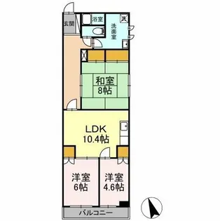 リバーコーポ【301号室】の間取り