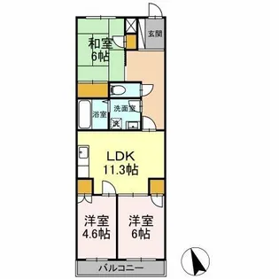 リバーコーポ【202号室】の間取り