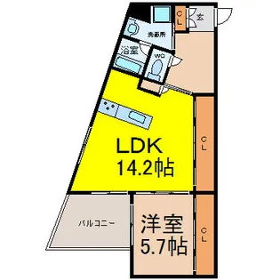 愛知県名古屋市千種区観月町1丁目【マンション】の間取り