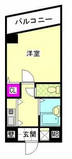 エスポワールマンション天神南【2階】の間取り