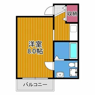 メゾンドソレイユ滝谷【2階】の間取り