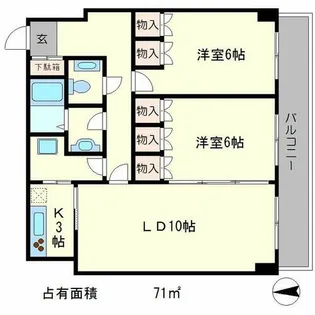 リッツ岡崎【1階】の間取り