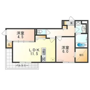 ロイズパレス中百舌鳥WEST【3階】の間取り