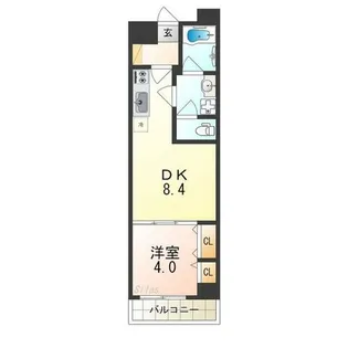 LUVIAS堺【4階】の間取り