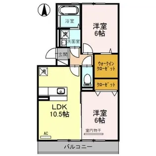 グレース中谷 B棟【3階】の間取り