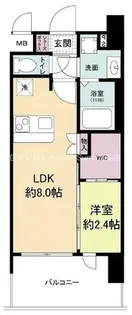 セレニテ阿波座ミラク【8階】の間取り