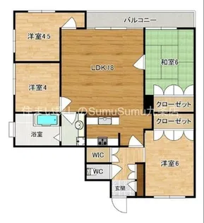 ルミエール市岡【8階】の間取り