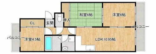 サンハーレ上穂【304号室】の間取り