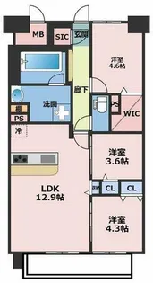 スプランディッド大阪NAMBA LINE【10階】の間取り