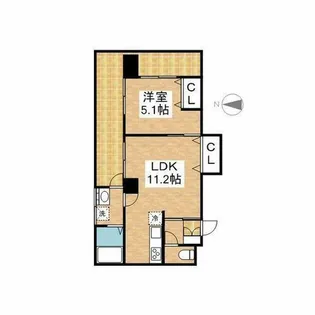 レジデンス杉村【2階】の間取り