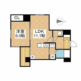 レジデンス杉村【4階】の間取り