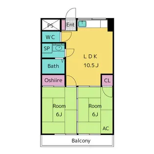 ハイツのぞみ【2階】の間取り