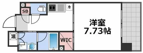 ネット フローラ東小橋【4階】の間取り