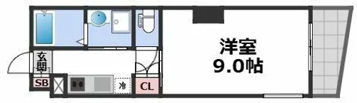 CITY SPIRE美章園【8階】の間取り