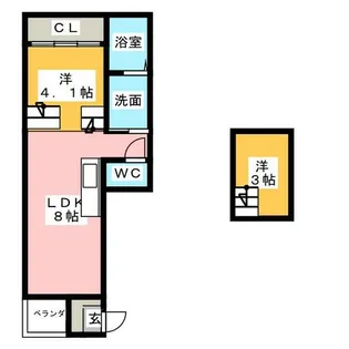 Raffine鳴海【1階】の間取り