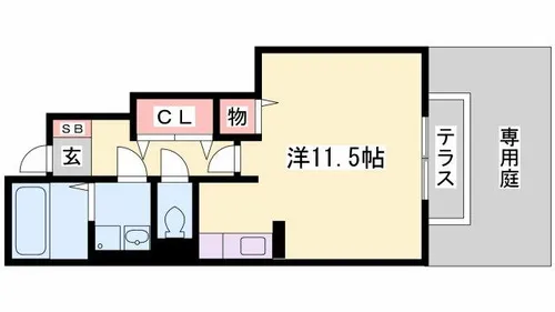 エトワール御立【103号室】の間取り