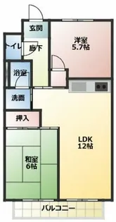 Y&Tハイツふるさと【1階】の間取り