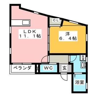 Blue Moon名駅【2階】の間取り