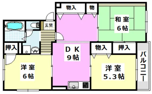 第2パールハイツ【1階】の間取り