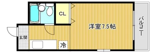 大阪府大阪市旭区高殿6丁目【マンション】の間取り