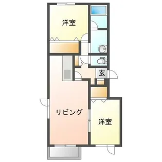 A-DASH 1st【204号室】の間取り