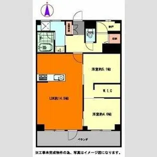 上社南住宅 5号棟【1階】の間取り
