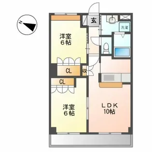 コンフォール山法師【2階】の間取り