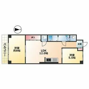 シーズンコート本陣通【6階】の間取り