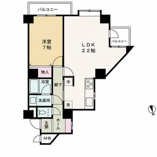 ライオンズマンション西明石【8階】の間取り