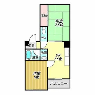 第三大朋マンション【3階】の間取り