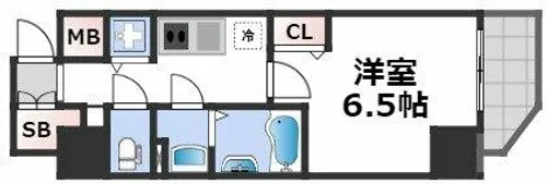 ララプレイス難波シエール【10階】の間取り