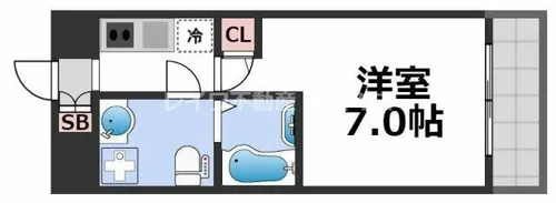 TOYOTOMi STAY Premium 難波桜川【6階】の間取り