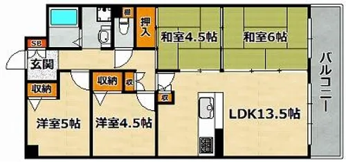 サンヴェール長田山ノ手2番館【2階】の間取り