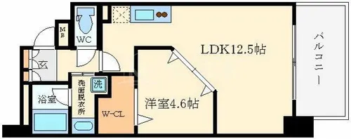 M・HILLS西本町【8階】の間取り