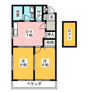 ソシア21K【2階】の間取り