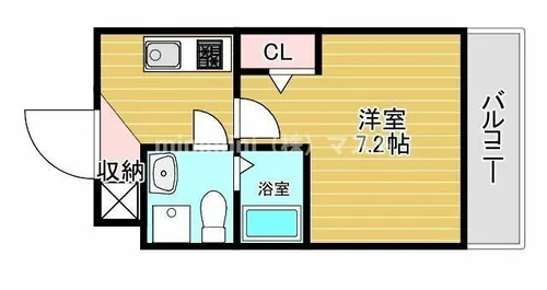 リヴィアス難波ルーチェ【6階】の間取り