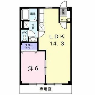 ロイヤルハイツ3【1階】の間取り