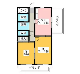 シャトー清水【7階】の間取り