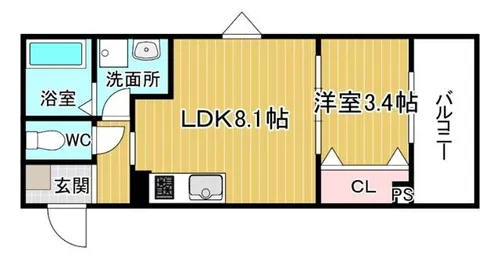 シエーナ川西中央3【106号室】の間取り
