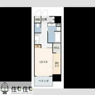 豊田駅前新築ビル【9階】の間取り