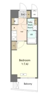 ラシュレエグゼ難波西【4階】の間取り