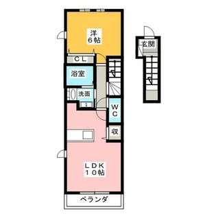 フラット・フォー【2階】の間取り