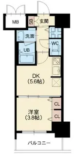 ラクラス本町東【7階】の間取り