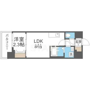 セレニテ日本橋ミラク【8階】の間取り