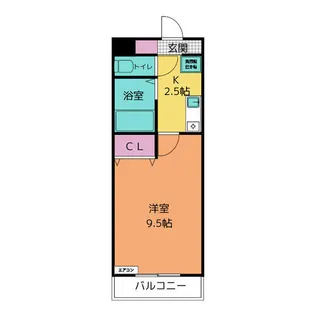 A・City東新町【5階】の間取り