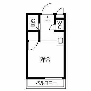 アメニティ天野I【A号室】の間取り