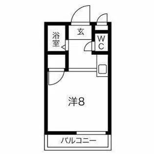 アメニティ天野I【A号室】の間取り