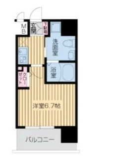 レジディア谷町【10階】の間取り