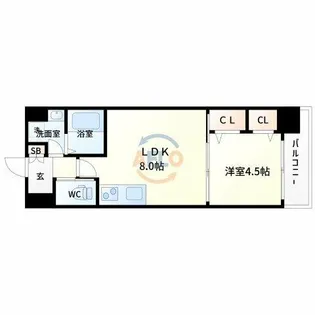 BRAVI新大阪【9階】の間取り